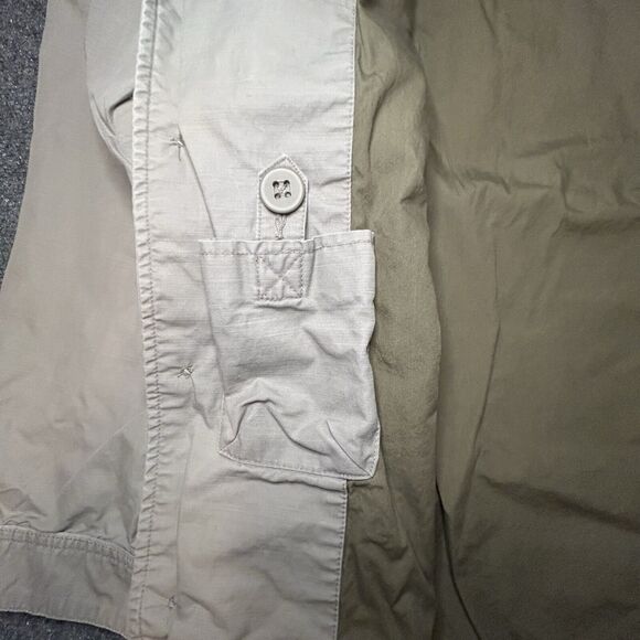 Vintage Structure Military Style Jacket Size Large Tan Button Front Coat - Picture 5 of 11